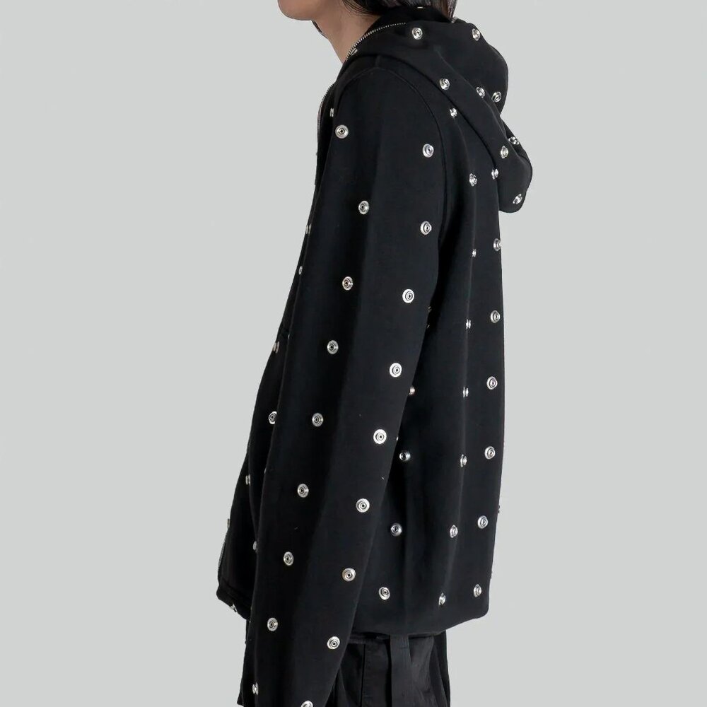 Rick Owens DRKSHDW: Jumbo Gimp Hoodie Press Stud Button Sealed Zip SS24 Lido - Picture 12 of 16